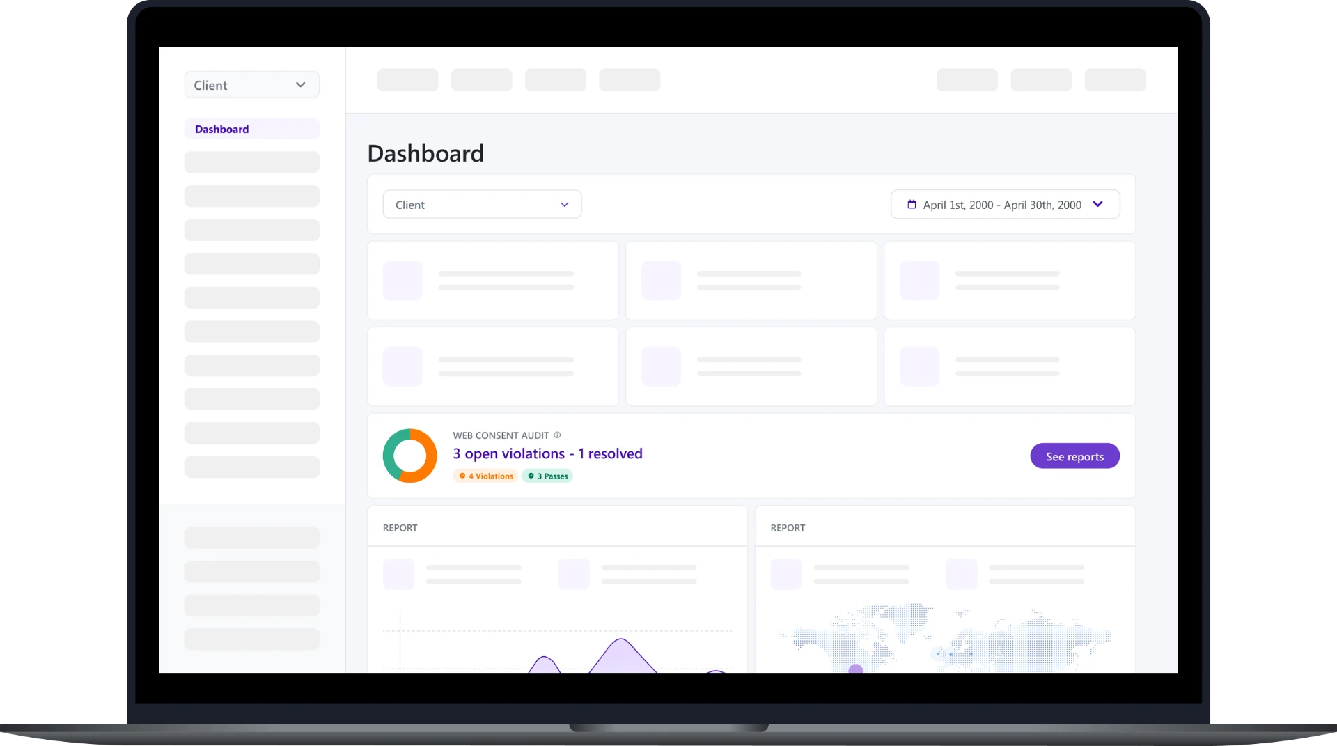 Consent Audit shortcut on the Dashboard